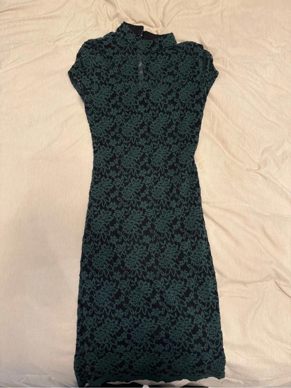 B Darlin | Dresses | B Darlin Dark Teal Lace Midi Dress | Poshmark